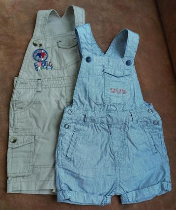 2 salopettes taille 12 mois - 3 € beschikbaar voor biedingen