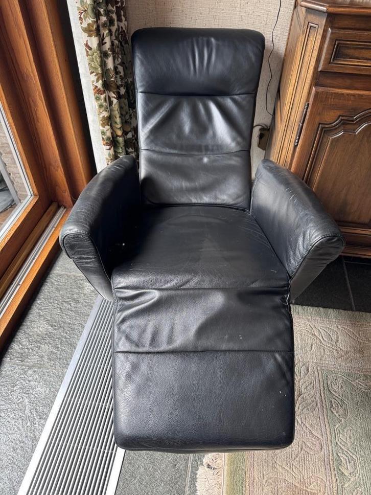 Relaxzetels 2 stuks, Huis en Inrichting, Fauteuils, Gebruikt, Leer, 75 tot 100 cm, 125 tot 150 cm, Ophalen