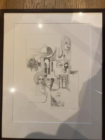 Belle lithographie Etienne Hublau beschikbaar voor biedingen