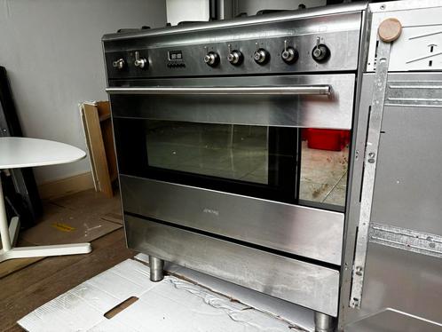 SMEG SNL81MFX5 gasfornuis met 5 branders, rvs, Elektronische apparatuur, Fornuizen, Gebruikt, Vrijstaand, Gas, 5 kookzones of meer