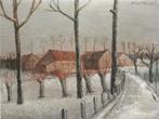 Pieter Ringoot (1921-2011): Winterlandschap 1963 (87x75cm), Antiek en Kunst, Ophalen of Verzenden