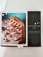 20 keramische lepels op bamboe standaard, Ophalen of Verzenden, Zo goed als nieuw, Overige materialen, Bestekset