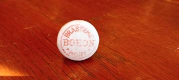 Brasserie biere ancien bouchon porcelaine Bohon 