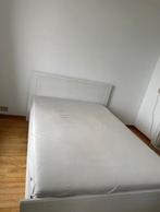 Superbe lit LeenBakker en bois blanc avec sommiers 140/200, Enlèvement, 200 cm, 140 cm, Comme neuf