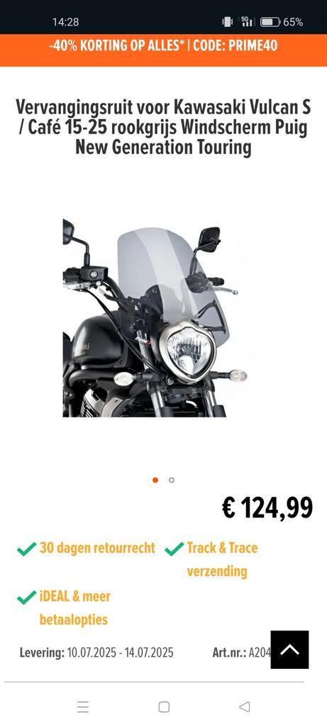Puig windscherm voor Kawasaki vulcan s, Motoren, Onderdelen | Kawasaki, Ophalen