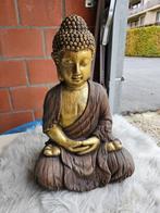 Mooie grote Boeddha goud/bruin zittend in de zen houding, Huis en Inrichting, Woonaccessoires | Boeddhabeelden, Ophalen, Nieuw
