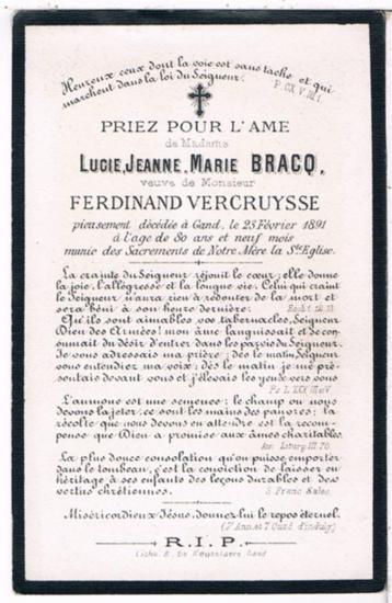Bp. Vercruysse Ferdinand. ° Gand 1811 † Gand 1891 beschikbaar voor biedingen