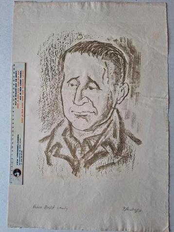 Litho van Herbert Sandberg "Bertolt Brecht" beschikbaar voor biedingen