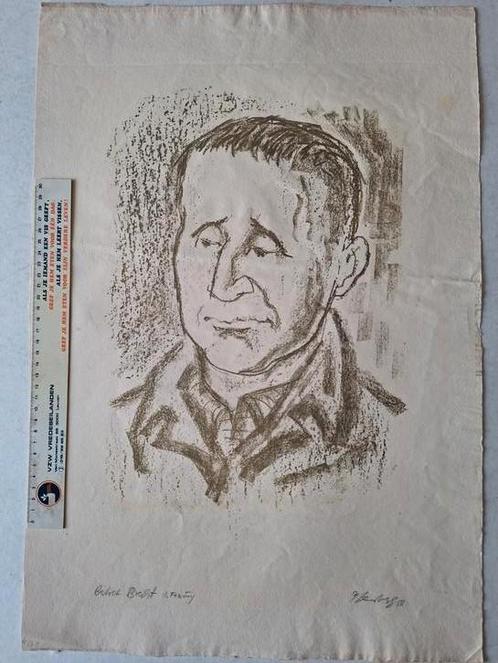 Litho van Herbert Sandberg "Bertolt Brecht", Antiek en Kunst, Kunst | Litho's en Zeefdrukken, Ophalen of Verzenden