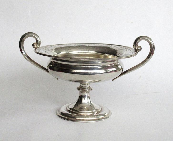 Antiek zilveren schaal JM van Kempen&Zonen, Voorschoten 1882, Antiek en Kunst, Antiek | Zilver en Goud, Zilver, Ophalen of Verzenden