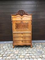 antieke Biedermeier klepsecretaire met kuif, Antiek en Kunst, Ophalen
