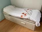 Uitschuifbaar bed van ikea met 2 lades., Huis en Inrichting, Slaapkamer | Bedden, Ophalen, Overige materialen, 90 cm, Eenpersoons