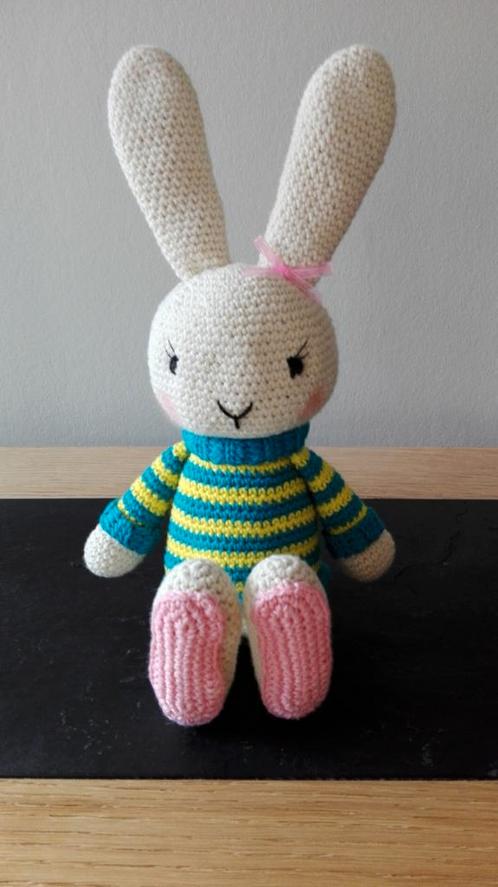 Nieuw gehaakte knuffel: konijntje, Kinderen en Baby's, Speelgoed | Knuffels en Pluche, Nieuw, Ophalen of Verzenden