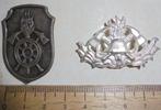 2 mutsemblemen Duitse brandweer, Bayern en nationaal, Ophalen of Verzenden, Overige soorten, Embleem of Badge