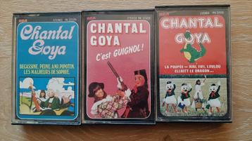 3 Cassettes pré-enregistrées CHANTAL GOYA d'origine beschikbaar voor biedingen