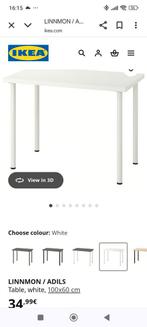 Bureau Ikea linnamon/adils, Huis en Inrichting, Ophalen of Verzenden, Zo goed als nieuw, Bureau