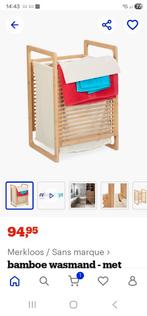 Nouveau panier à linge en bambou, Maison & Meubles, Enlèvement, Neuf, Brun, Autres types