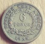 BRITISH WEST AFRICA 6 PENCE 1938 KM 22, Postzegels en Munten, Munten | Afrika, Losse munt, Overige landen, Verzenden