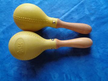 Maracas à main. Teinte jaune. Marque: "PULSE". beschikbaar voor biedingen