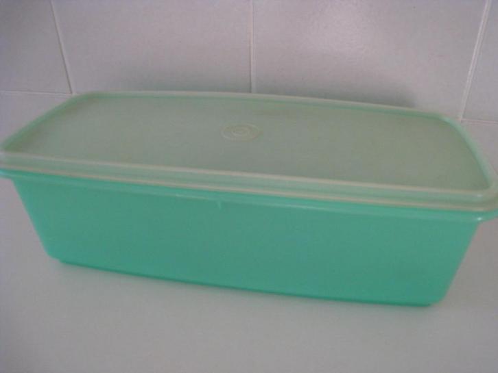 Vintage Tupperware 784-8 cakedoos, vershoudbak, met druiprek, Huis en Inrichting, Keuken | Tupperware, Groen, Ophalen