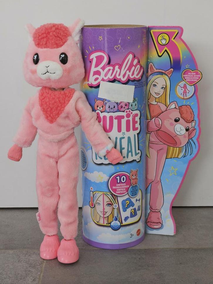BARBIE Cutie Reveal Llama, Kinderen en Baby's, Speelgoed | Poppen, Gebruikt, Barbie, Ophalen