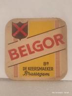 Ancien sous-bock BELGOR Br De Keersmaeker Brussegem ., Enlèvement ou Envoi, Comme neuf, Sous-bock, Autres marques