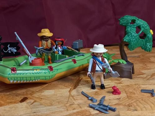 Playmobil 3042 - Rubberboot met stropers, Kinderen en Baby's, Speelgoed | Playmobil, Zo goed als nieuw, Ophalen of Verzenden