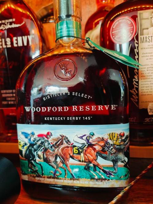 Woodford Reserve 2019 Derby Edition nr: 145 1L USA Bottle, Verzamelen, Wijnen, Nieuw, Overige typen, Overige gebieden, Vol, Ophalen of Verzenden
