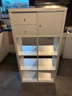 Ikea kallax 2x4 8 vakken met 2 schuiven en kastdeur., Huis en Inrichting, Ophalen, Gebruikt