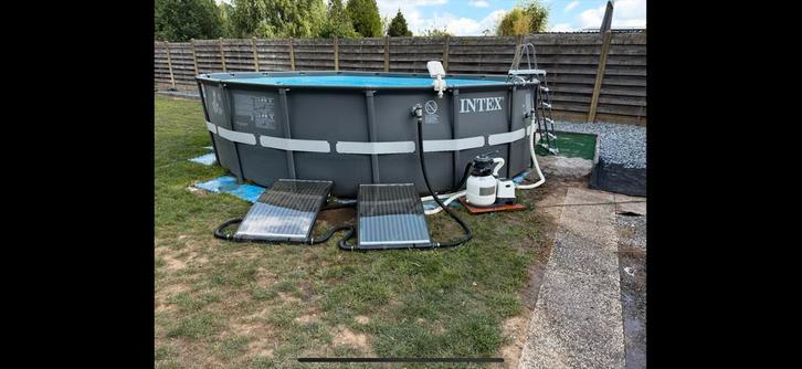 Intex zwembad 5,5m 1,32 diep, Tuin en Terras, Zwembaden, Zo goed als nieuw, Ophalen