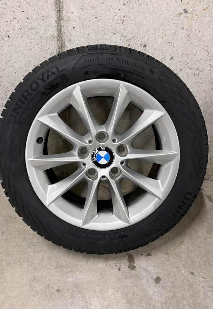 Bmw 4 velgen+banden winter uniroyal 205 55 16 94 V, Auto-onderdelen, Banden en Velgen, Band(en), Ophalen