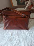 Lederen cognac handtas crossbody Justified Amsterdam design, Ophalen of Verzenden, Zo goed als nieuw, Handtas