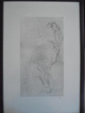 Jos Hendrickx  1906 - 1971 Ets   Liggende vrouw, Envoi
