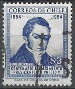 Chili 1955/1956 - Yvert 255 - José Joaquín Prieto Vial (ST), Timbres & Monnaies, Envoi, Affranchi