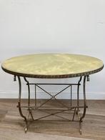 Bijzettafel marmer messing, Overige materialen, 55 tot 75 cm, Zo goed als nieuw, Ovaal