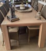 Eettafel massief hout 220L x 100B, Ophalen, 200 cm of meer, 50 tot 100 cm, Vijf personen of meer