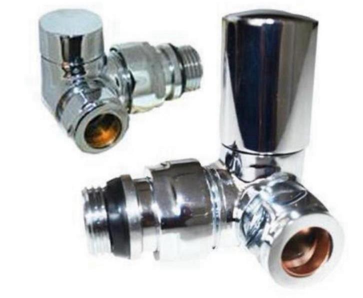 Handdoekrek Radiatorkleppen 15mm radiator klep hoek 4X SET, Doe-het-zelf en Bouw, Verwarming en Radiatoren, Ophalen of Verzenden