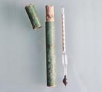 OUDE DICHTHEIDSMETER MET LOODBALLEN STROOPSCHAAL/PESE-SIROP, Ophalen of Verzenden, Gebruikt