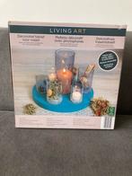 Nieuw Living Art tablet met 7 vazen helder en gekleurd glas, Huis en Inrichting, Blauw, Nieuw, Ophalen of Verzenden, Glas