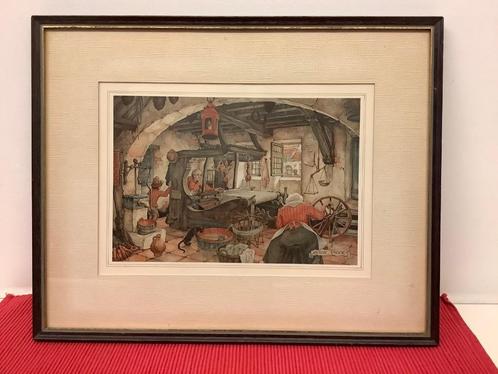 Tekening Anton Piek, Antiek en Kunst, Kunst | Tekeningen en Fotografie, Ophalen of Verzenden