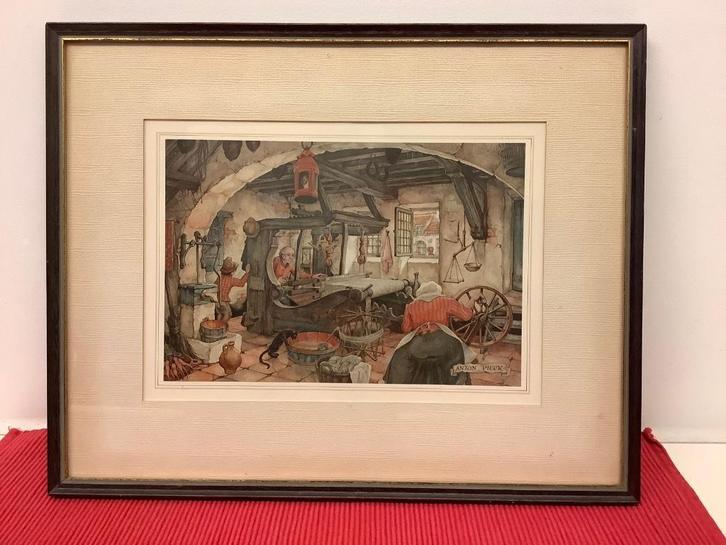 Tekening Anton Piek, Antiek en Kunst, Kunst | Tekeningen en Fotografie, Ophalen of Verzenden