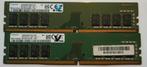 Kit 2 x 8 Gb DDR4 à 2400 Mhz, Enlèvement ou Envoi, DDR4, Desktop, 16 GB