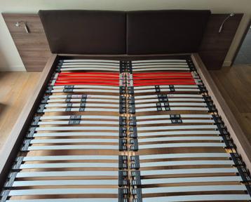 Bedkader met lattenbodems, Huis en Inrichting, Ophalen, Gebruikt, Tweepersoons, 180 cm