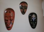 Maskers Indonesie, Maison & Meubles, Accessoires pour la Maison | Décorations murale, Comme neuf, Enlèvement ou Envoi