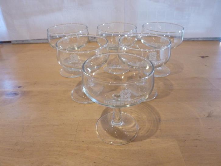 aperitief glazen vintage "Rosso Antico", Verzamelen, Glas en Drinkglazen, Gebruikt, Overige typen, Ophalen of Verzenden