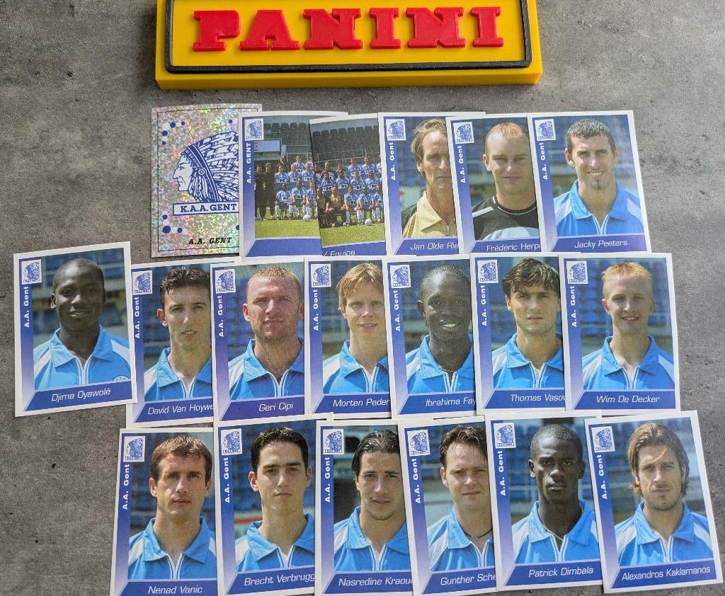 PANINI STICKERS 19X FOOTBALL 2003 GENT KAA VOETBAL, Verzenden, Nieuw