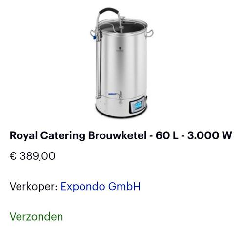 Royal Catering Brouwketel 60L, Hobby & Loisirs créatifs, Hobby & Loisirs Autre, Comme neuf, Enlèvement