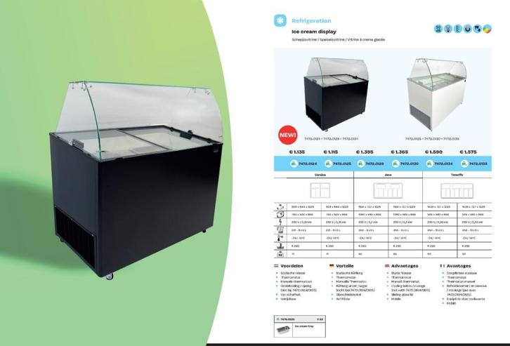 comptoir vitrine à glace, Articles professionnels, Horeca | Food, Glace, Enlèvement