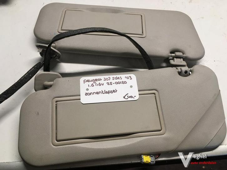 Peugeot 307 1.6 16v 5drs 2003 2500120 Zonnekleppen set, Auto-onderdelen, Interieur en Bekleding, Gebruikt, Ophalen of Verzenden