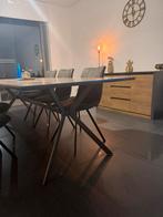 Tafel met 6 stoelen, Huis en Inrichting, Tafels | Eettafels, Ophalen, Zo goed als nieuw